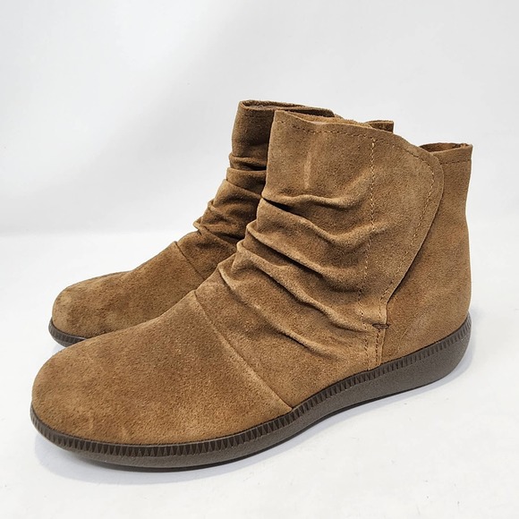 Munro Womens Scout Brown Suede Ankle Booties Boots Size 9 M Comfort Arch Support - Picture 3 of 8